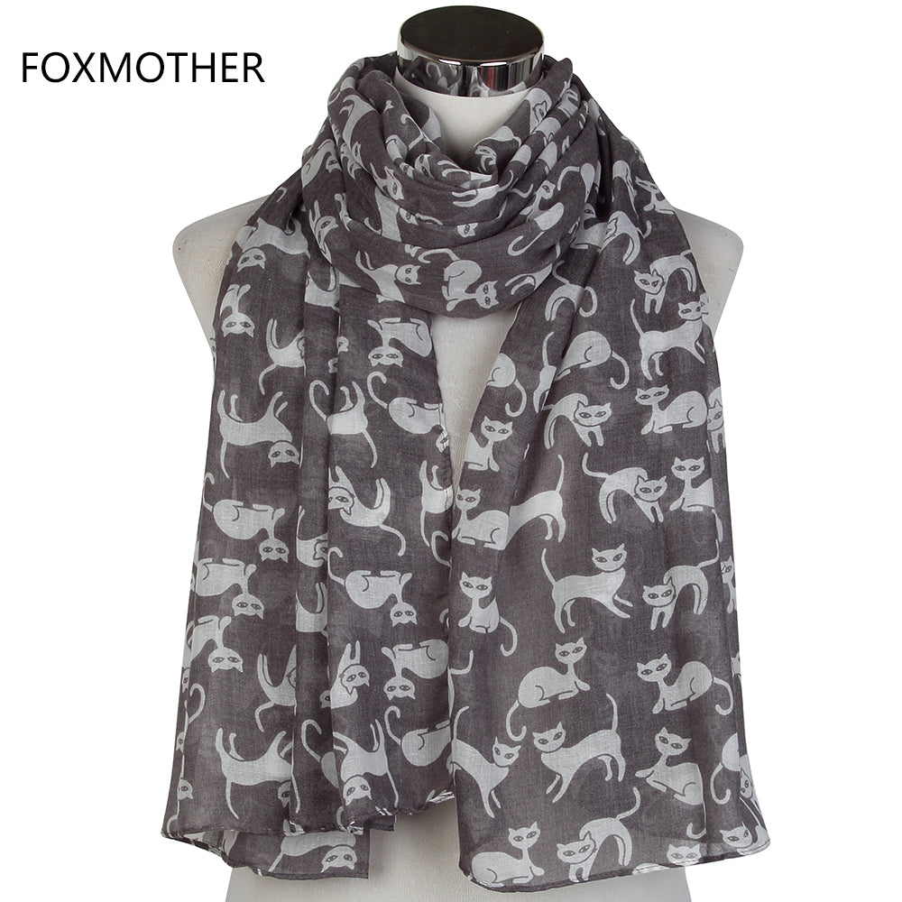 Cat Long Scarf For Women