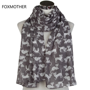 Cat Long Scarf For Women