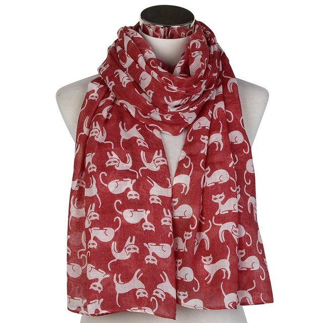 Cat Long Scarf For Women
