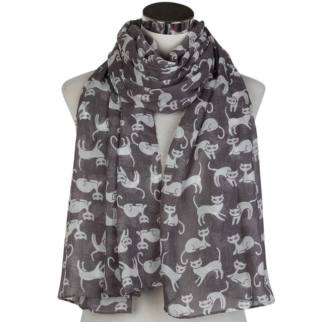 Cat Long Scarf For Women
