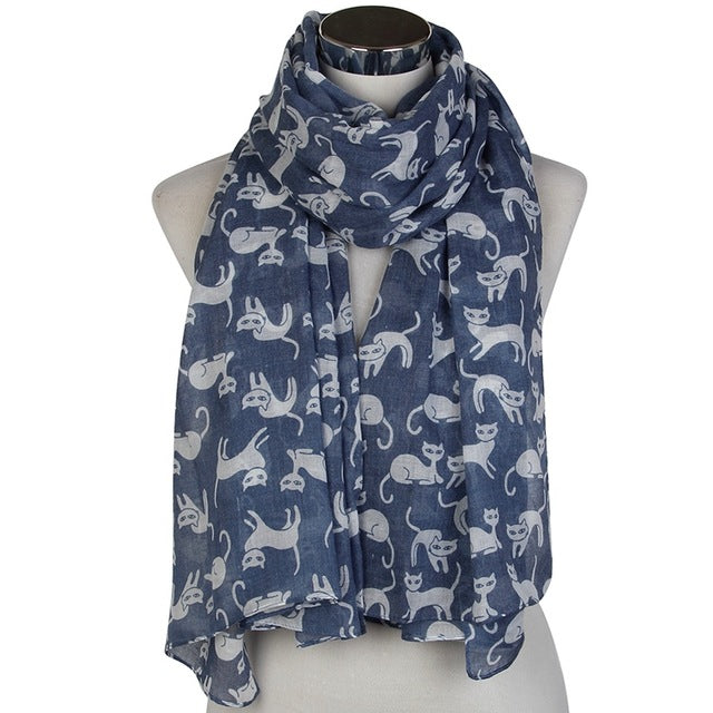 Cat Long Scarf For Women