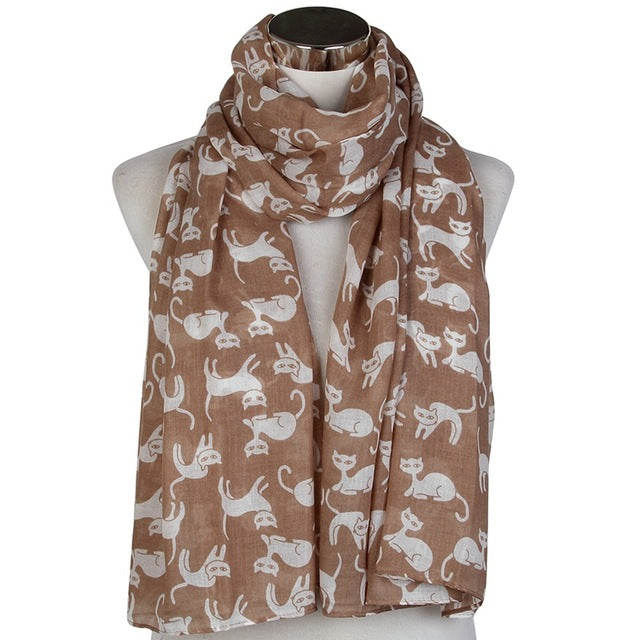 Cat Long Scarf For Women