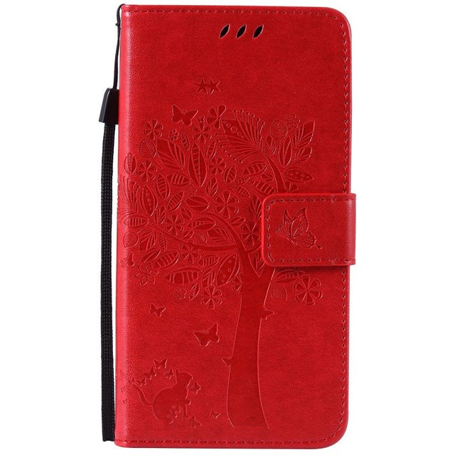 For coque Asus Zenfone GO ZB452KG 4.5 inch case For Fundas Asus ZB452KG phone cases Tree Cat Magnet Flip Cover Leather Case