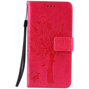 For coque Asus Zenfone GO ZB452KG 4.5 inch case For Fundas Asus ZB452KG phone cases Tree Cat Magnet Flip Cover Leather Case