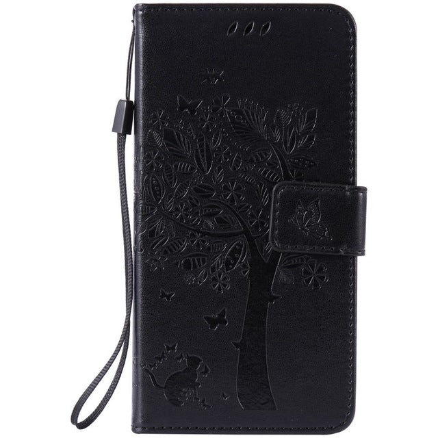 For coque Asus Zenfone GO ZB452KG 4.5 inch case For Fundas Asus ZB452KG phone cases Tree Cat Magnet Flip Cover Leather Case