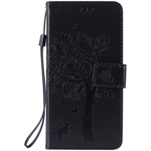 For coque Asus Zenfone GO ZB452KG 4.5 inch case For Fundas Asus ZB452KG phone cases Tree Cat Magnet Flip Cover Leather Case