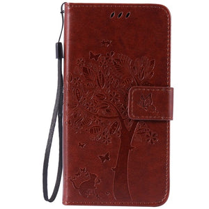 For coque Asus Zenfone GO ZB452KG 4.5 inch case For Fundas Asus ZB452KG phone cases Tree Cat Magnet Flip Cover Leather Case