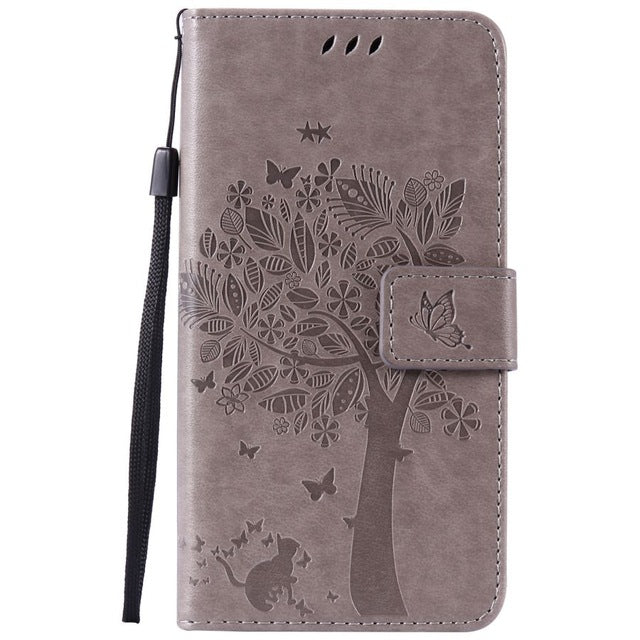 For coque Asus Zenfone GO ZB452KG 4.5 inch case For Fundas Asus ZB452KG phone cases Tree Cat Magnet Flip Cover Leather Case
