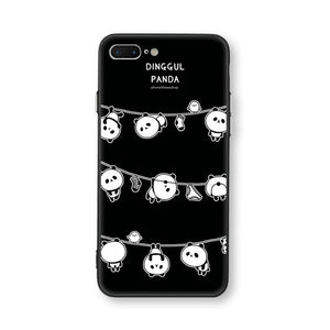 Case For iphone 6 6s 6plus 7plus Space Moon Sun Flower Math English Words Cute Cats Pandas Animal black Phone Cases Cover