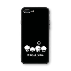 Case For iphone 6 6s 6plus 7plus Space Moon Sun Flower Math English Words Cute Cats Pandas Animal black Phone Cases Cover
