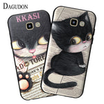 Cute kitty case for Samsung galaxy A5 2017 silicon soft back cover cat painted phone case for Samsung galaxy A5 2017 case a520