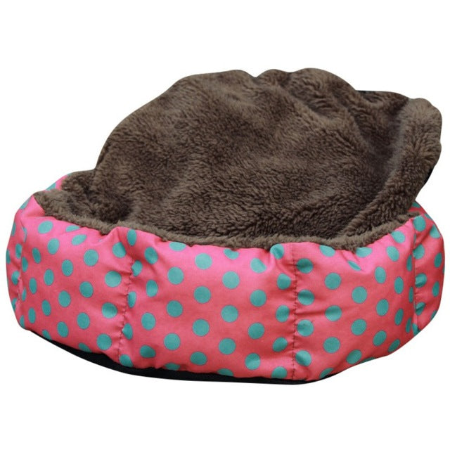 Colorful Leopard Print Pet Cat and Dog Bed Pink Blue Yellowish brown, Deep pink SIZE S M L XL Puppy House New