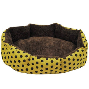 Colorful Leopard Print Pet Cat and Dog Bed Pink Blue Yellowish brown, Deep pink SIZE S M L XL Puppy House New