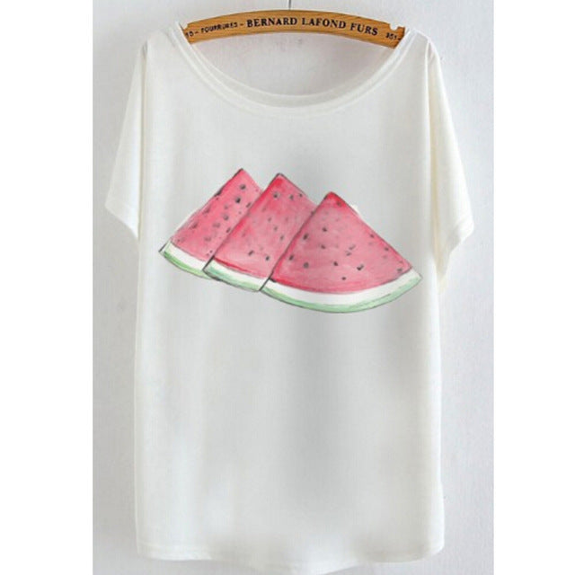 2017 newest batwing sleeve t shirt cotton t-shirt Women big size t shirt Cat/Rabbit/Perfume bottles