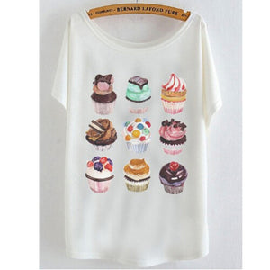 2017 newest batwing sleeve t shirt cotton t-shirt Women big size t shirt Cat/Rabbit/Perfume bottles