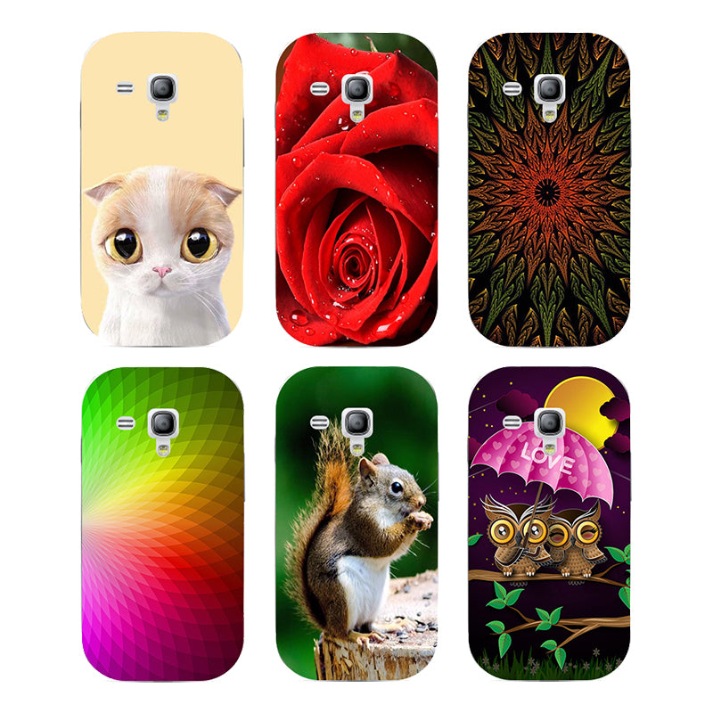 Case For Samsung Galaxy S Duos GT S7562 GT-S7562 7562 Trend Plus S7580 S7582 GT-S7580 GT-S7582 Cover Printed Cat Owl Phone Case