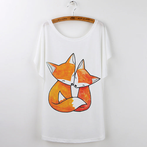 Harajuku Cute Cat T-Shirts Women T shirt 2018 Summer Ladies Tops White Animal Print Tees Batwing Sleeve O-neck Camisetas Mujer
