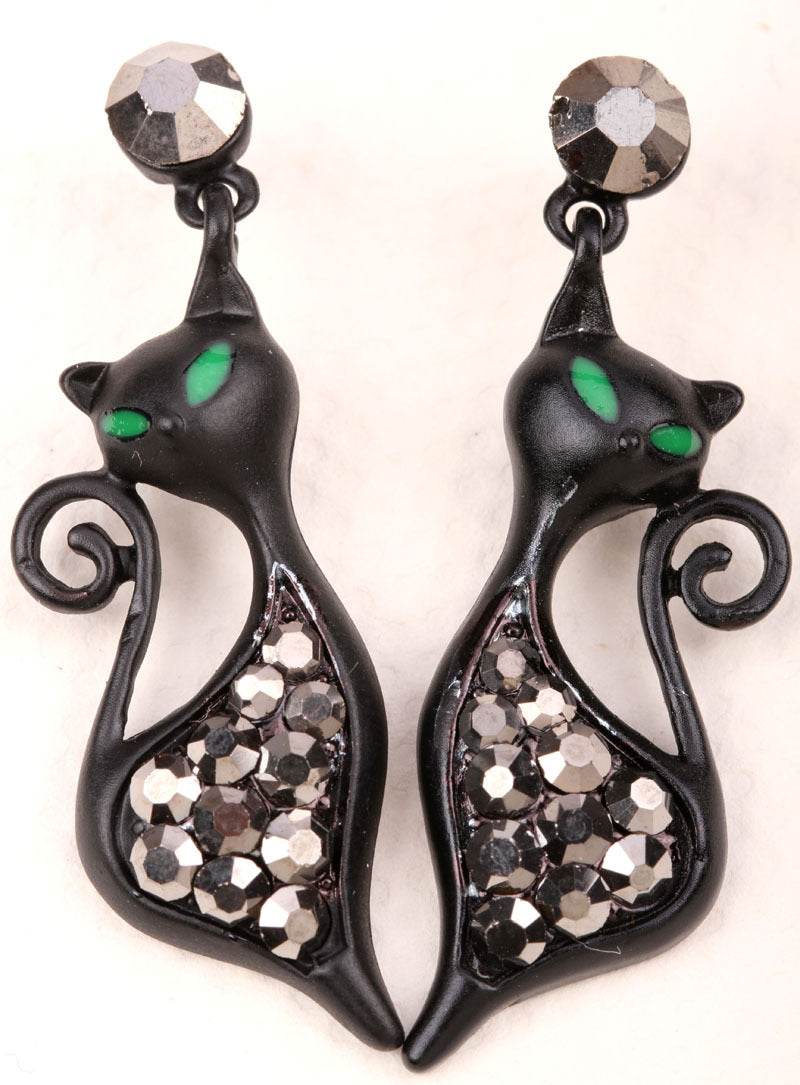 romanticcat earrings cute bling jewelry halloween gifts for women girls