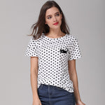 Cute Black Cat Print T Shirt Casual Harajuku O-neck Women T-shirt 2018 New Design Camiseta Feminina Plus Size Tumblr Tee Shirts