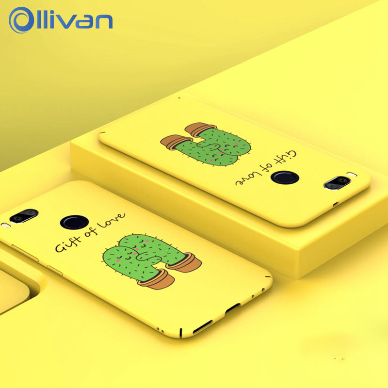 For Xiaomi A1 Case Mi Cover Luxury Cartoon Cats Letter PC Phone Cases For XiaoMi Mi A1 5X 64gb Matte Coque MiA1 Mi5X Fundas