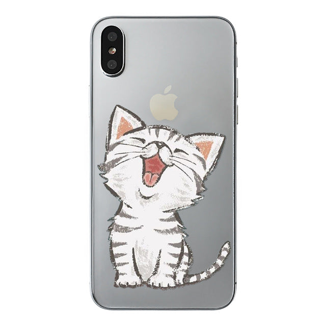 class Phone Case For Apple iPhone X Cute Cats Corky Flamingo Dreamcatcher Beautiful Girls Letters Phone Shell Capa Bag for iPhone X 10