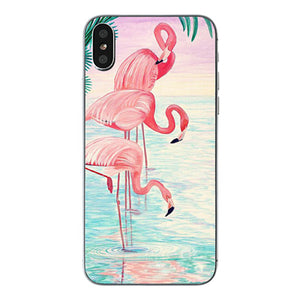 class Phone Case For Apple iPhone X Cute Cats Corky Flamingo Dreamcatcher Beautiful Girls Letters Phone Shell Capa Bag for iPhone X 10