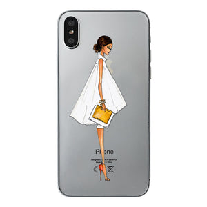 class Phone Case For Apple iPhone X Cute Cats Corky Flamingo Dreamcatcher Beautiful Girls Letters Phone Shell Capa Bag for iPhone X 10