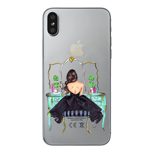 class Phone Case For Apple iPhone X Cute Cats Corky Flamingo Dreamcatcher Beautiful Girls Letters Phone Shell Capa Bag for iPhone X 10