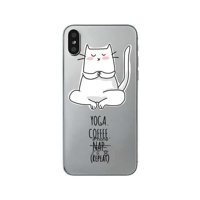 class Phone Case For Apple iPhone X Cute Cats Corky Flamingo Dreamcatcher Beautiful Girls Letters Phone Shell Capa Bag for iPhone X 10