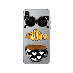 class Phone Case For Apple iPhone X Cute Cats Corky Flamingo Dreamcatcher Beautiful Girls Letters Phone Shell Capa Bag for iPhone X 10