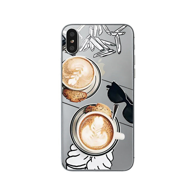 class Phone Case For Apple iPhone X Cute Cats Corky Flamingo Dreamcatcher Beautiful Girls Letters Phone Shell Capa Bag for iPhone X 10