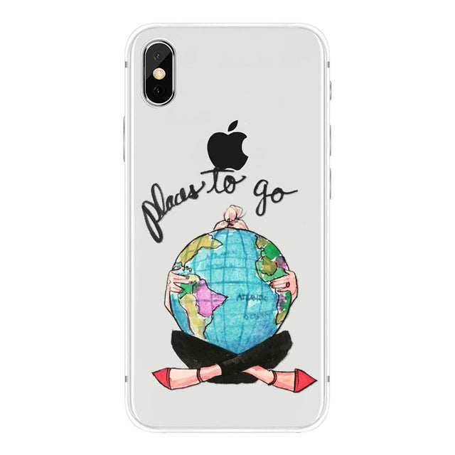 class Phone Case For Apple iPhone X Cute Cats Corky Flamingo Dreamcatcher Beautiful Girls Letters Phone Shell Capa Bag for iPhone X 10