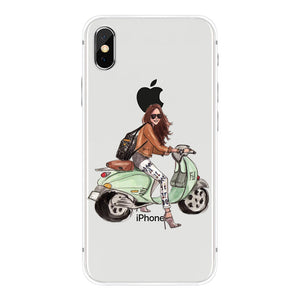 class Phone Case For Apple iPhone X Cute Cats Corky Flamingo Dreamcatcher Beautiful Girls Letters Phone Shell Capa Bag for iPhone X 10