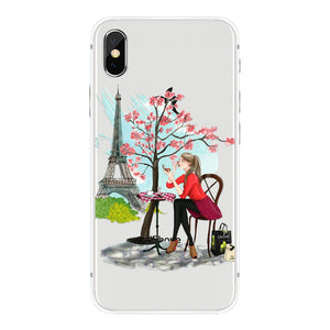 class Phone Case For Apple iPhone X Cute Cats Corky Flamingo Dreamcatcher Beautiful Girls Letters Phone Shell Capa Bag for iPhone X 10
