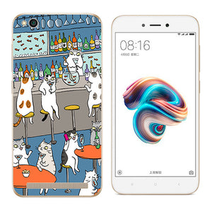 Soft Case Xiaomi Redmi 5A  5.0 inch Back Cover Cat Landscape Printing Silicone Phone Case Clear for Xiaomi Redmi 5A 5 A Coque