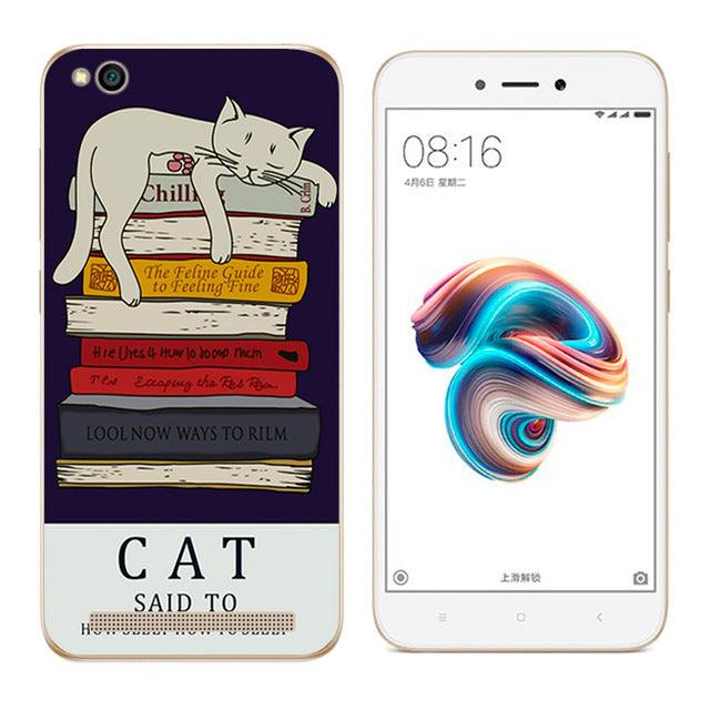 Soft Case Xiaomi Redmi 5A  5.0 inch Back Cover Cat Landscape Printing Silicone Phone Case Clear for Xiaomi Redmi 5A 5 A Coque