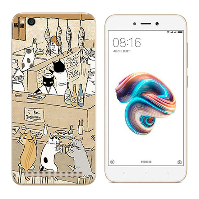 Soft Case Xiaomi Redmi 5A  5.0 inch Back Cover Cat Landscape Printing Silicone Phone Case Clear for Xiaomi Redmi 5A 5 A Coque