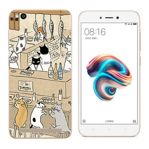 Soft Case Xiaomi Redmi 5A  5.0 inch Back Cover Cat Landscape Printing Silicone Phone Case Clear for Xiaomi Redmi 5A 5 A Coque