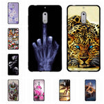 Fashion Phone Case For Nokia 6 Cover Cute Animal View Soft Silicone Black Phone Cases For Nokia 6 Cellphone Cover Bags