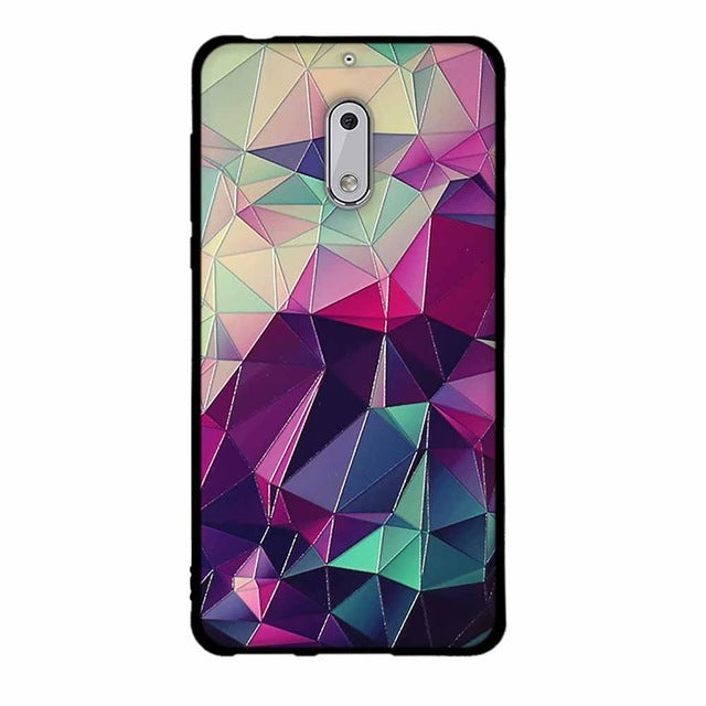 Fashion Phone Case For Nokia 6 Cover Cute Animal View Soft Silicone Black Phone Cases For Nokia 6 Cellphone Cover Bags