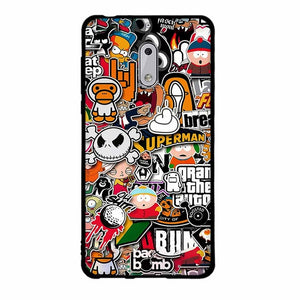 Fashion Phone Case For Nokia 6 Cover Cute Animal View Soft Silicone Black Phone Cases For Nokia 6 Cellphone Cover Bags