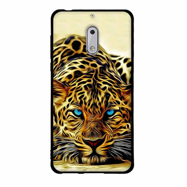 Fashion Phone Case For Nokia 6 Cover Cute Animal View Soft Silicone Black Phone Cases For Nokia 6 Cellphone Cover Bags