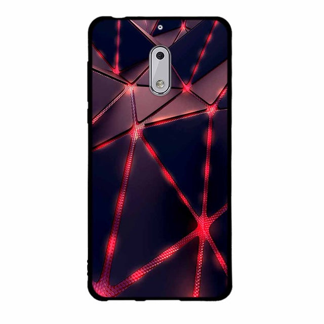 Fashion Phone Case For Nokia 6 Cover Cute Animal View Soft Silicone Black Phone Cases For Nokia 6 Cellphone Cover Bags