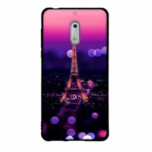 Fashion Phone Case For Nokia 6 Cover Cute Animal View Soft Silicone Black Phone Cases For Nokia 6 Cellphone Cover Bags