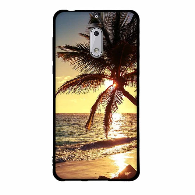 Fashion Phone Case For Nokia 6 Cover Cute Animal View Soft Silicone Black Phone Cases For Nokia 6 Cellphone Cover Bags
