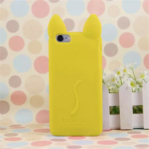 YRFF Fashion cartoon 3D koko cute Ear Cat phone case for iphone 5c Silicon soft Back Cover for iphone 5C case