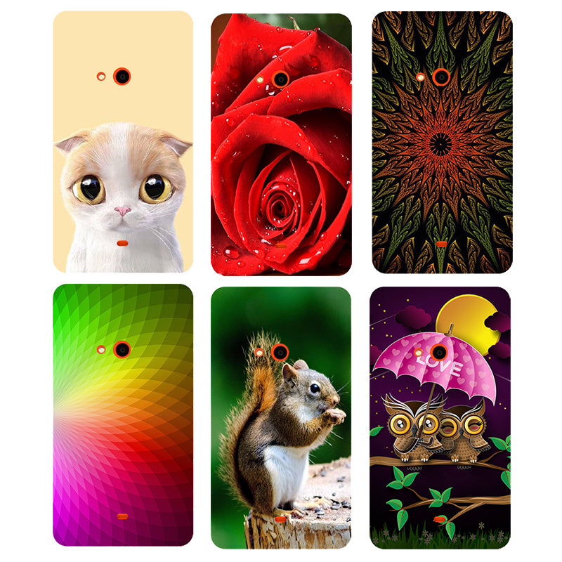 Case For Nokia Lumia 625 Back Cover Flower Plants Original Hard Plastic Printed Cartoon Cat Owl Animal Phone Case For Nokia 625