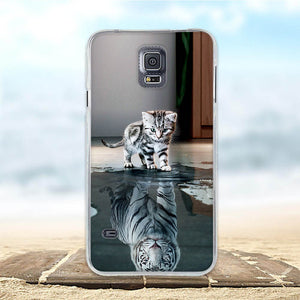 am here For Samsung Galaxy S5 S6 S7 S9 PLUS Case Soft Silicon TPU 3D Cat Cute Back Cover For Samsung S5 S6 S7 S9 S9 PLUS s9+ Phone Cases