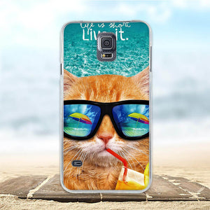 am here For Samsung Galaxy S5 S6 S7 S9 PLUS Case Soft Silicon TPU 3D Cat Cute Back Cover For Samsung S5 S6 S7 S9 S9 PLUS s9+ Phone Cases