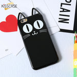 KISSCASE Soft TPU Silicone Case For iPhone 7 8 6 6s Plus 5 5S SE Cute Cartoon Cat Phone Cases For iPhone 5S SE 5 Cover Shells